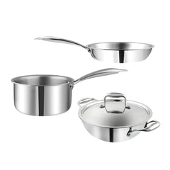 Vinod Platinum Triply Stainless Steel Combo Sets (Induction Friendly) Vinod Platinum Triply Stainless Steel Combo Sets (Induction Friendly)