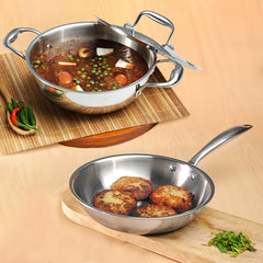Vinod Platinum Triply Stainless Steel Combo Sets (Induction Friendly) Vinod Platinum Triply Stainless Steel Combo Sets (Induction Friendly)