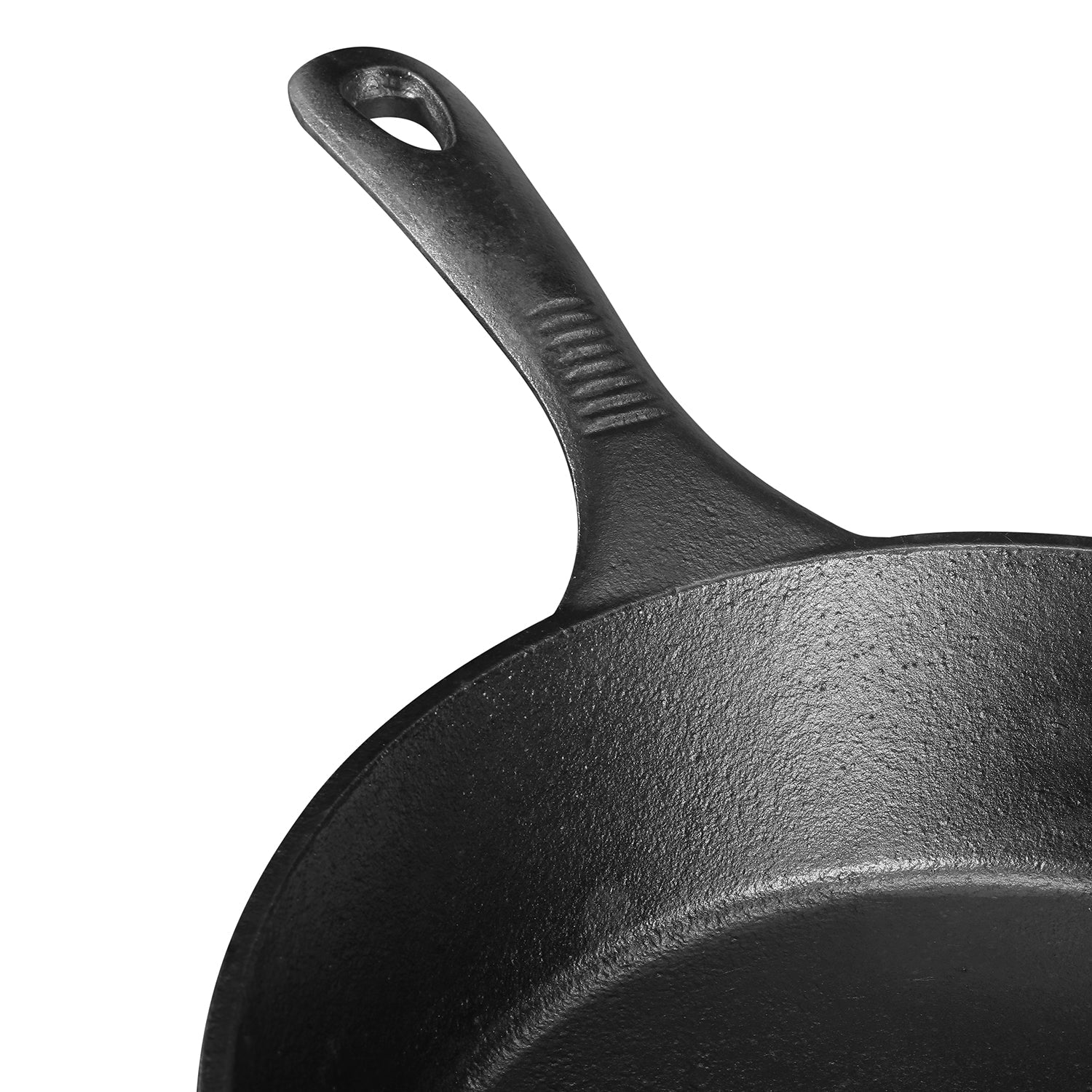 Perfect Grip Ergonomically Designed Handle of Cast Iron Frypan Perfect Grip Ergonomically Designed Handle of Cast Iron Frypan