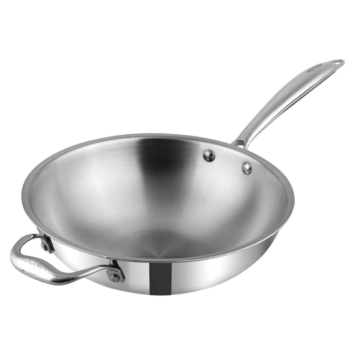 Dual Handle Triply Stainless Steel SAS Pro Wok Dual Handle Triply Stainless Steel SAS Pro Wok