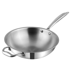 Dual Handle Triply Stainless Steel SAS Pro Wok Dual Handle Triply Stainless Steel SAS Pro Wok