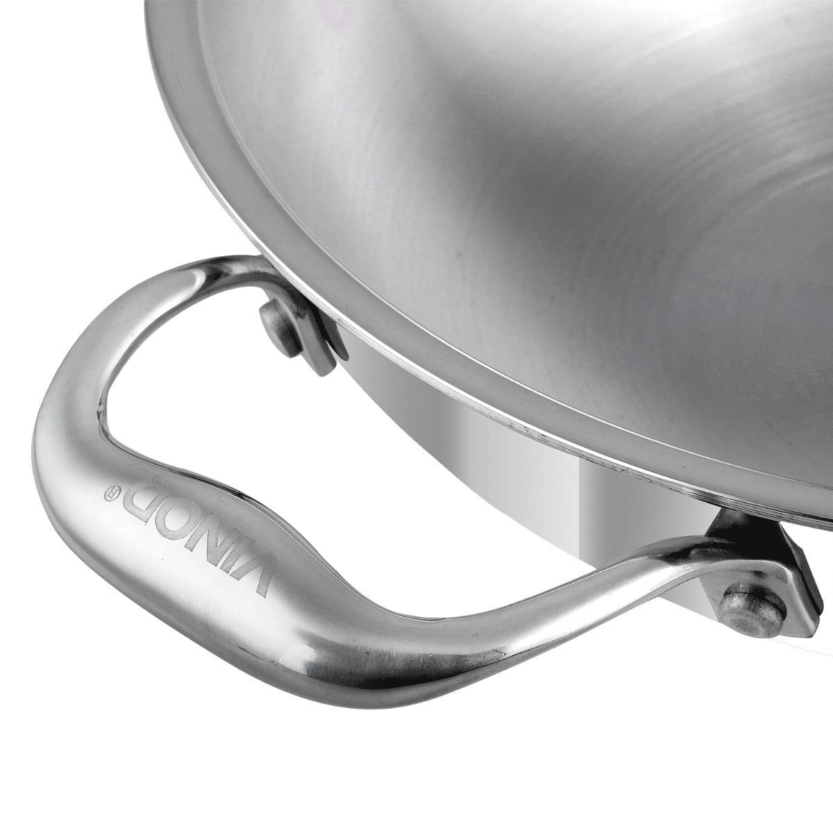 Stainless Steel Wok with Comfortable Grip Secondary Handle Stainless Steel Wok with Comfortable Grip Secondary Handle