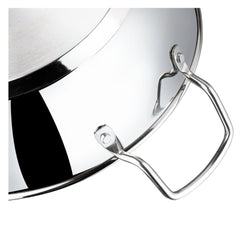 Cool to Touch Handle of Stainless Steel Kadai with Glass Lid Cool to Touch Handle of Stainless Steel Kadai with Glass Lid