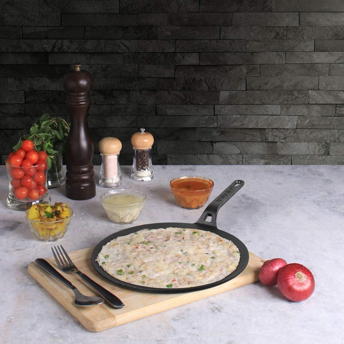 Vinod Legacy Pre-Seasoned Cast Iron Flat Multi Tawa - 30 cm Vinod Legacy Pre-Seasoned Cast Iron Flat Multi Tawa - 30 cm