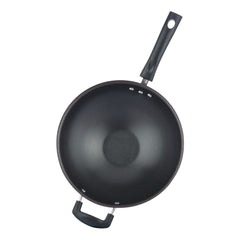 Heat Resistant Triple Riveted Durable Handle with Comfortable Grip of Non Stick Wok Heat Resistant Triple Riveted Durable Handle with Comfortable Grip of Non Stick Wok