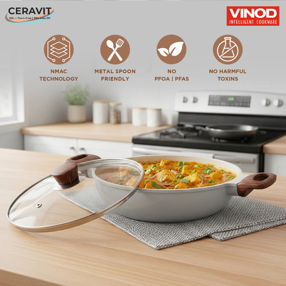 Vinod Ceravit Deep Kadai - Washed Stone