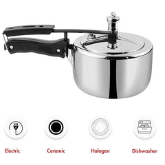 Vinod Platinum Straight Triply Stainless Steel Inner Lid Pressure Cooker
