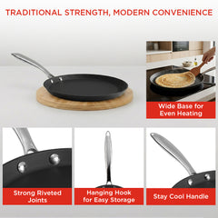 Vinod Ferona Cast Iron Dosa Tawa - 27 cm