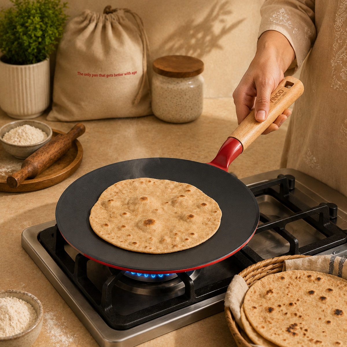 Vinod Cast Iron Freya Roti Tawa - 26 cm