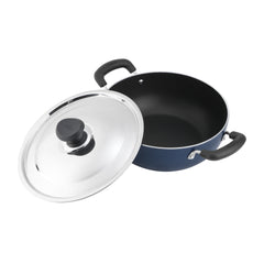 Vinod Zest Non-Stick Deep Kadai with Lid