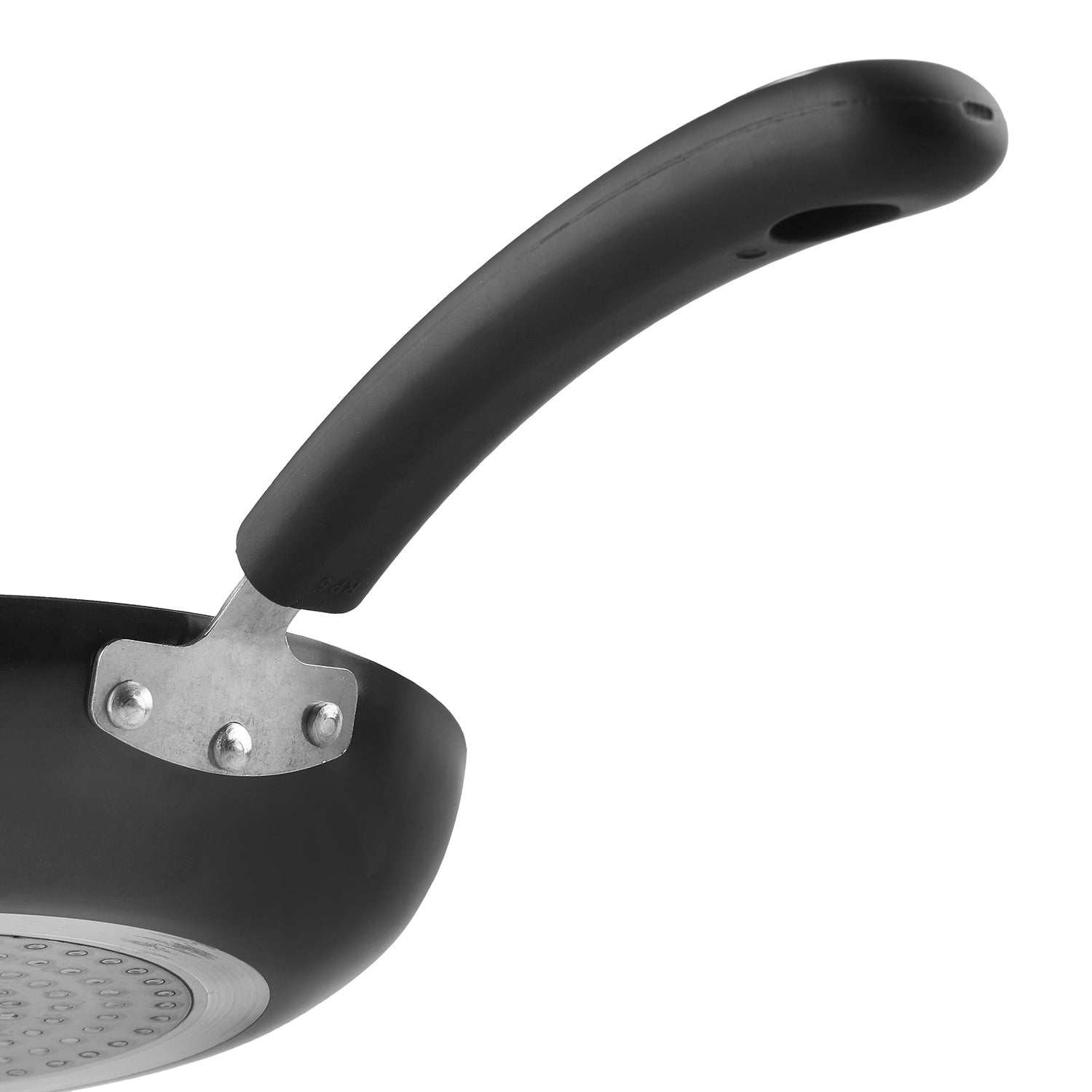 Triple Riveted Sturdy Handle of Hard Anodised Frypan