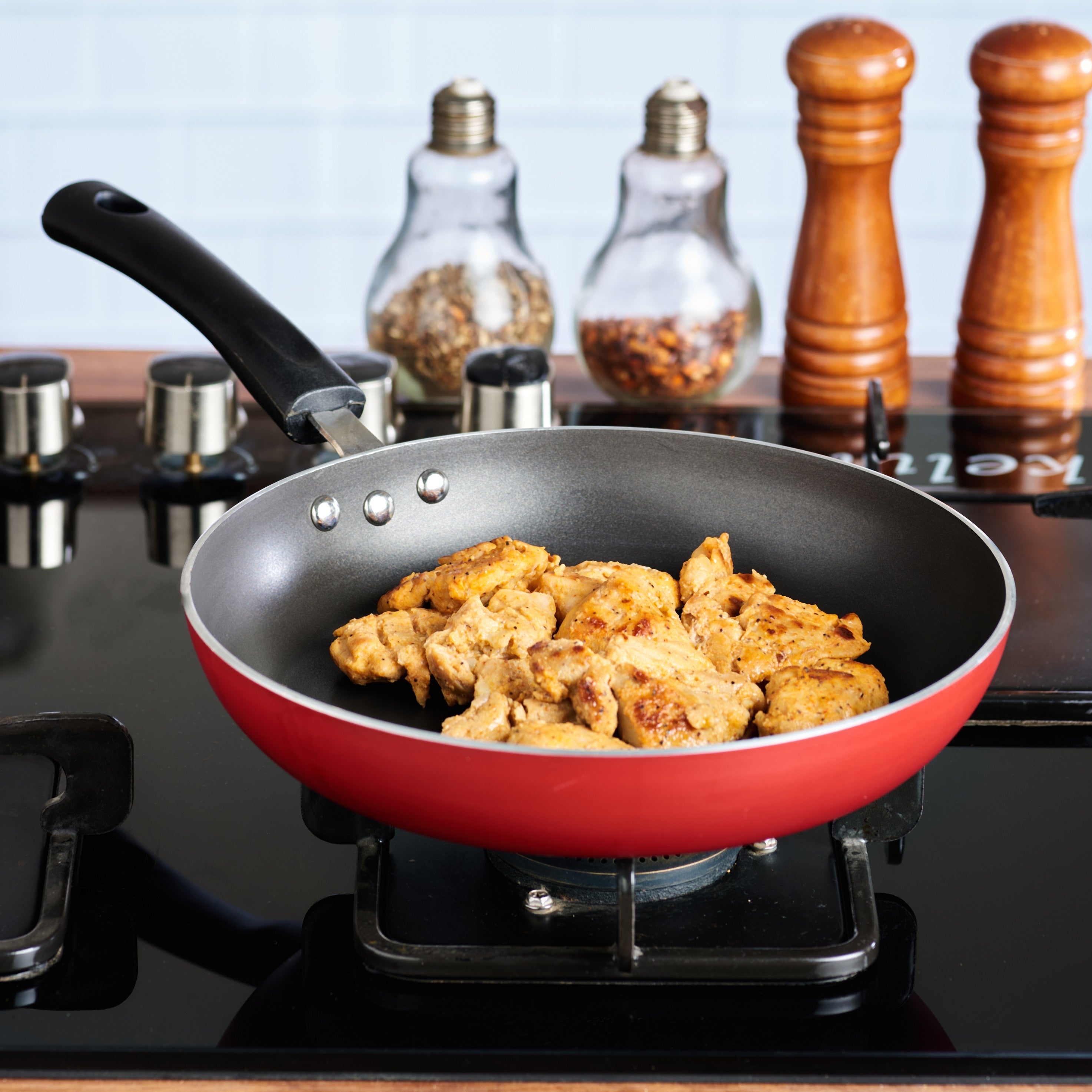 Beautiful Red Frypan - Non Stick & Induction friendly