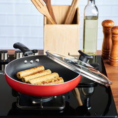 Deep Frypan with Glass Lid (Induction friendly)