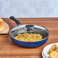 Non Stick Deep Fry Pan with Glass Lid