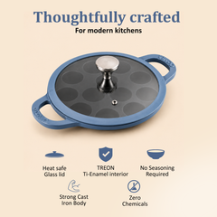 Vinod Cast Iron Freya Appam Pan - 22 cm