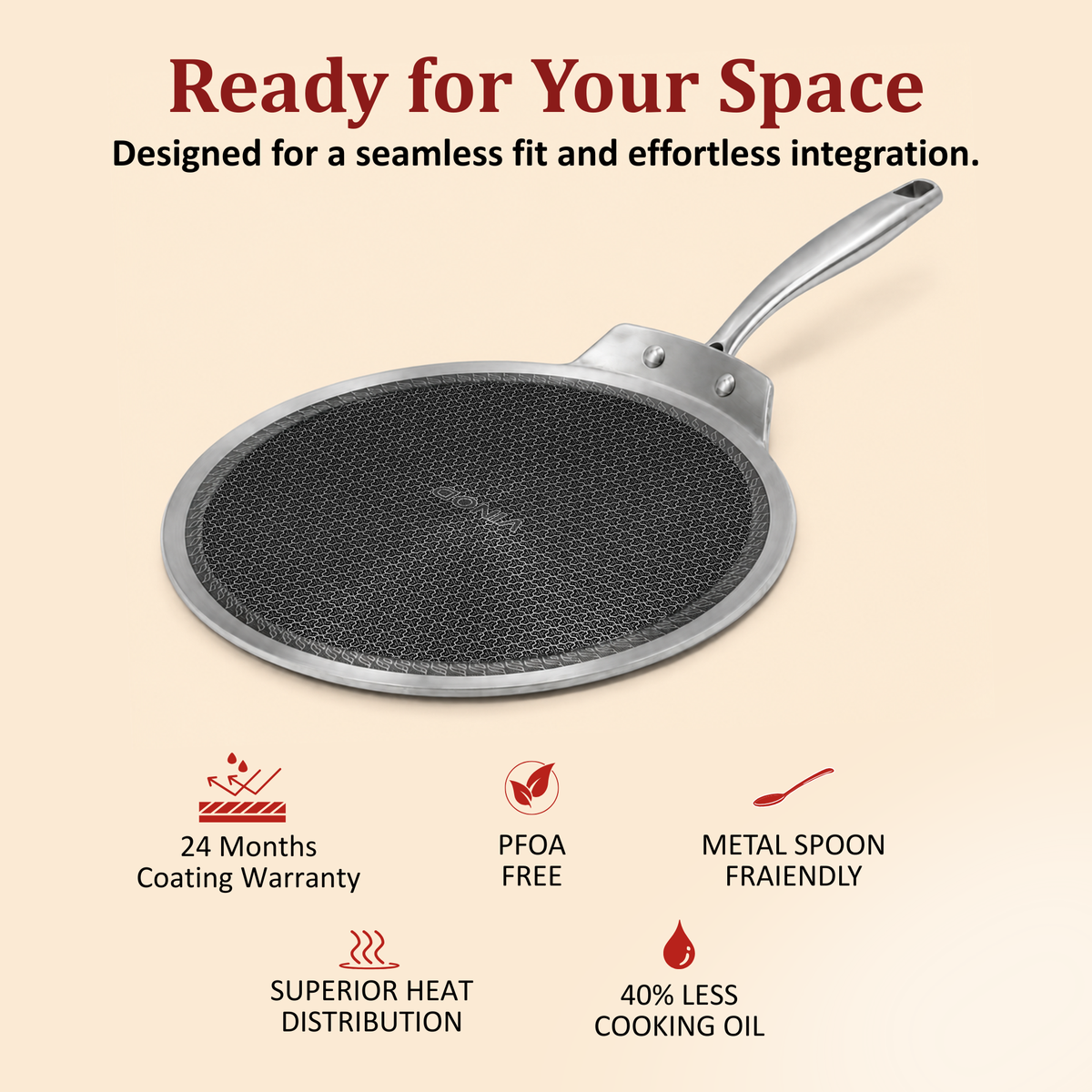 Vinod Platinum SAS PRO Flat Multi Purpose Tawa