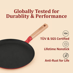 Vinod Cast Iron Freya Dosa Tawa - 28 cm