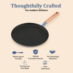 Vinod Cast Iron Freya Dosa Tawa - 28 cm