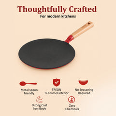 Vinod Cast Iron Freya Roti Tawa - 26 cm