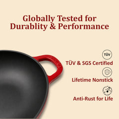 Vinod Cast Iron Freya Kadai