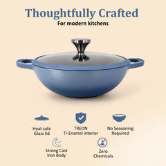 Vinod Cast Iron Freya Kadai