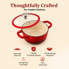Vinod Cast Iron Freya Saucepot  - 20 cm