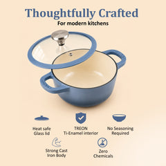 Vinod Cast Iron Freya Saucepot  - 20 cm
