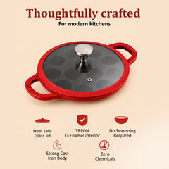 Vinod Cast Iron Freya Appam Pan - 22 cm
