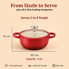 Vinod Cast Iron Freya Saucepot  - 20 cm
