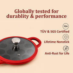 Vinod Cast Iron Freya Appam Pan - 22 cm