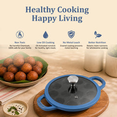 Vinod Cast Iron Freya Appam Pan - 22 cm