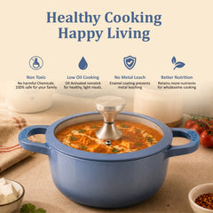 Vinod Cast Iron Freya Saucepot  - 20 cm