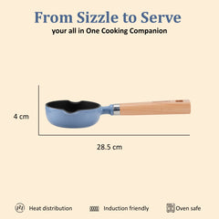 Vinod Cast Iron Freya Tadka Pan - 12 cm