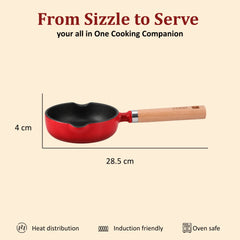 Vinod Cast Iron Freya Tadka Pan - 12 cm