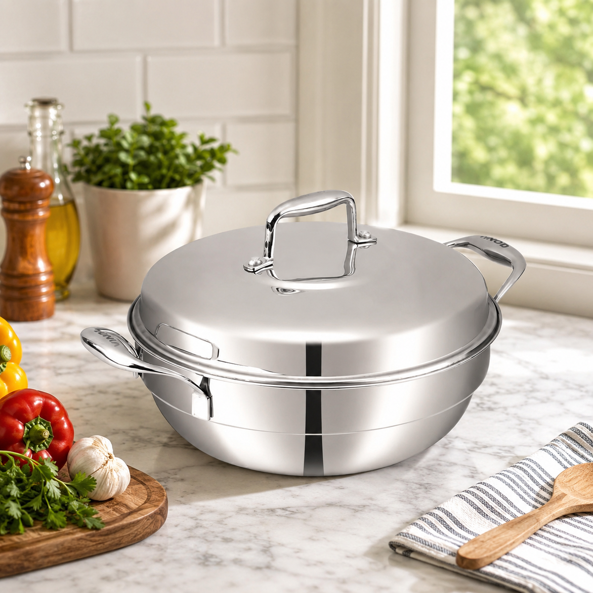 Vinod Platunim Multi purpose Kadai 26 cm- 6 Plates ( 4 L )