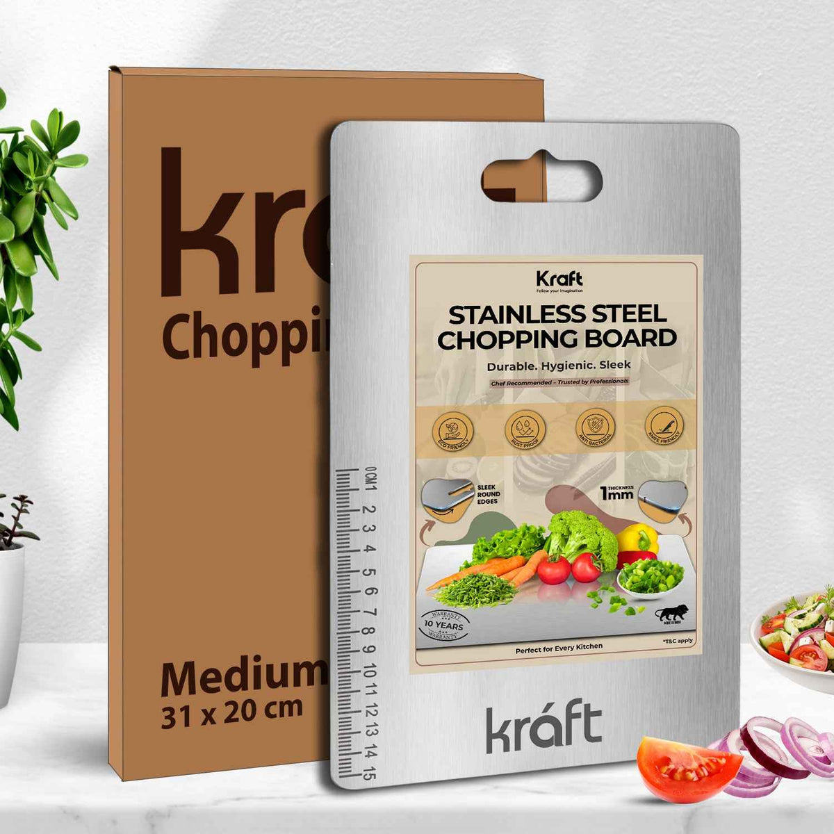 Kraft Stainless Steel Chopping Board