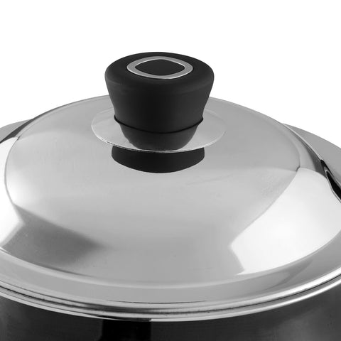 Stainless Steel Lid with Easy to Lift Knob of Non Stick Handi