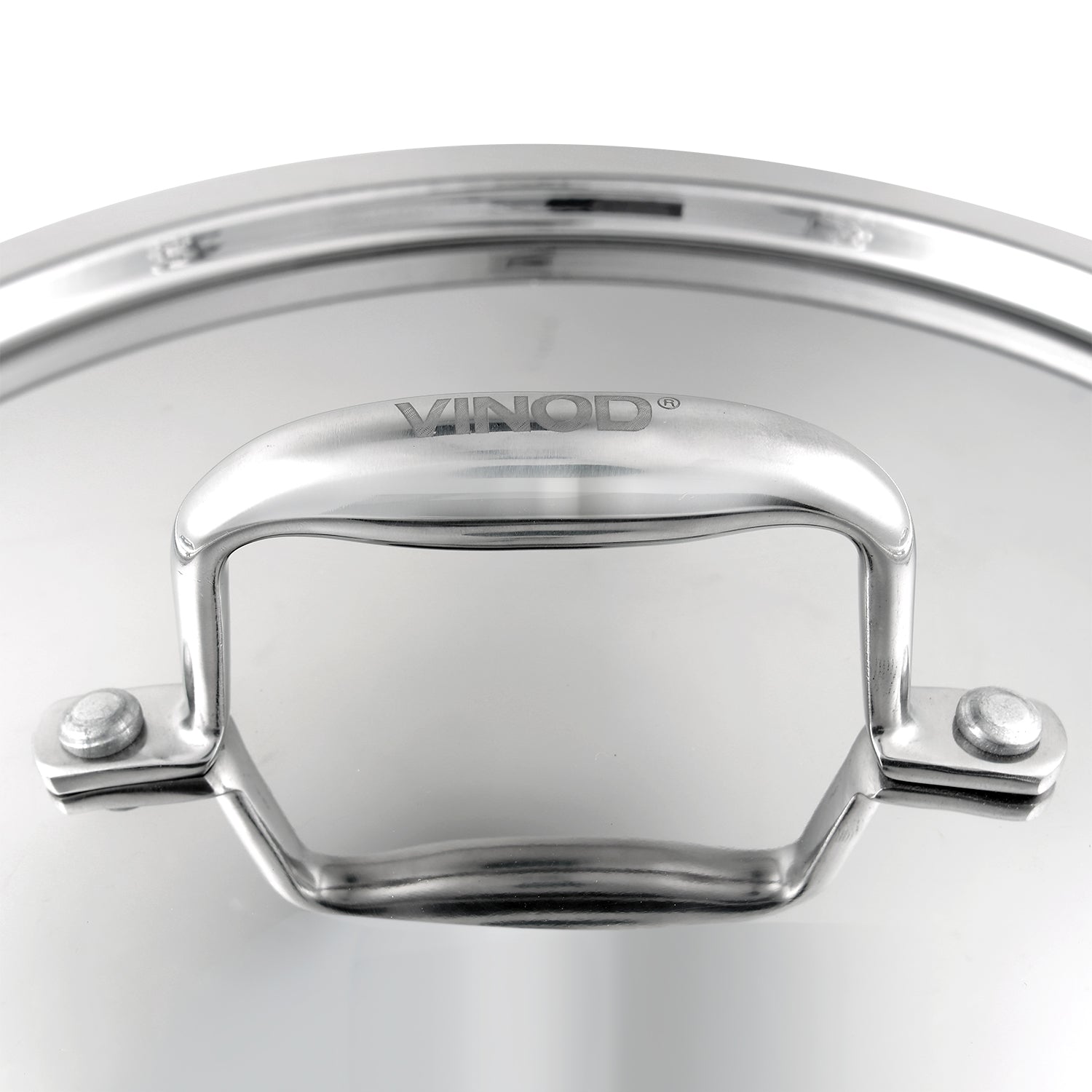 Lid with Comfortable Grip and Cool to Touch Handle of Triply Stainless Steel Kadai