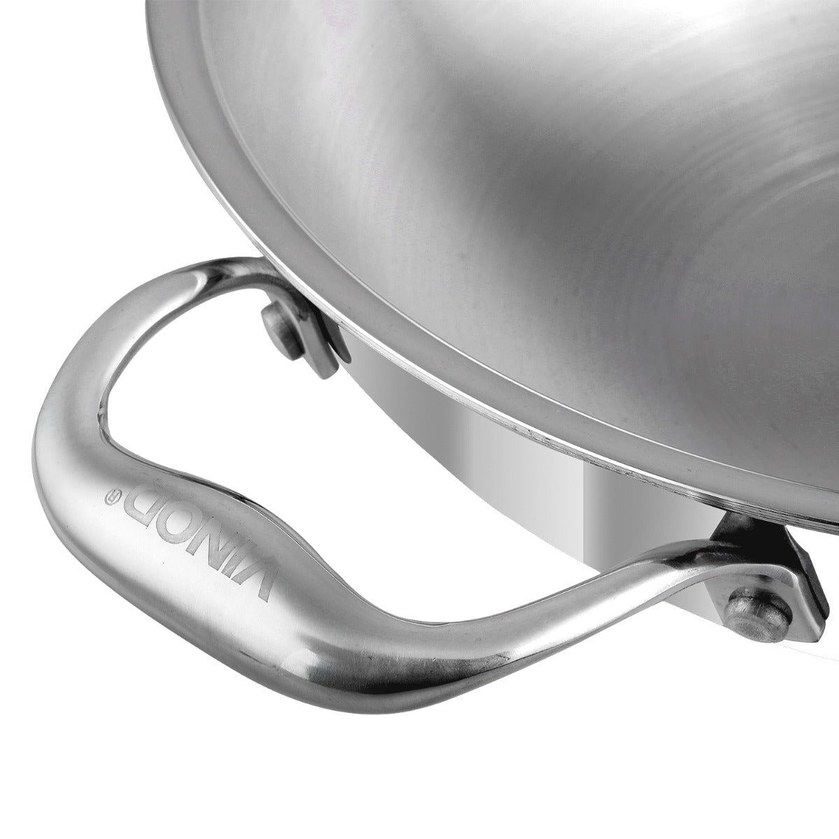Stainless Steel Wok with Comfortable Grip Secondary Handle