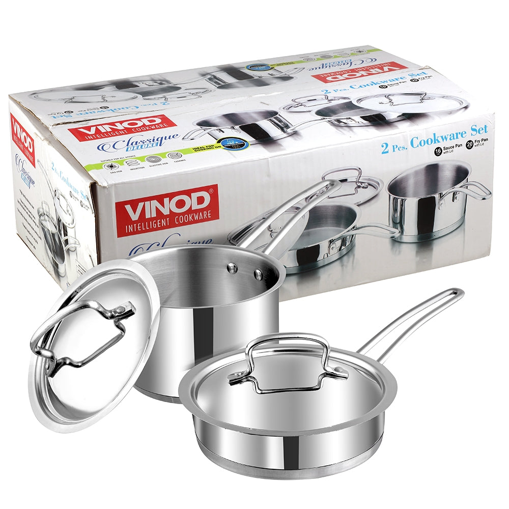 Vinod Stainless Steel 2 Pcs Cookware Set