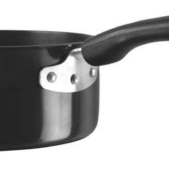 Sturdy Triple Riveted Handle of Hard Anodised Saucepan