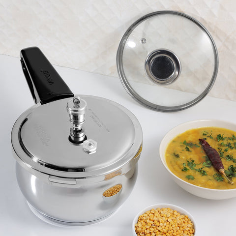 Ultra-Hygienic, Food Grade Stainless Steel Pressure Cooker