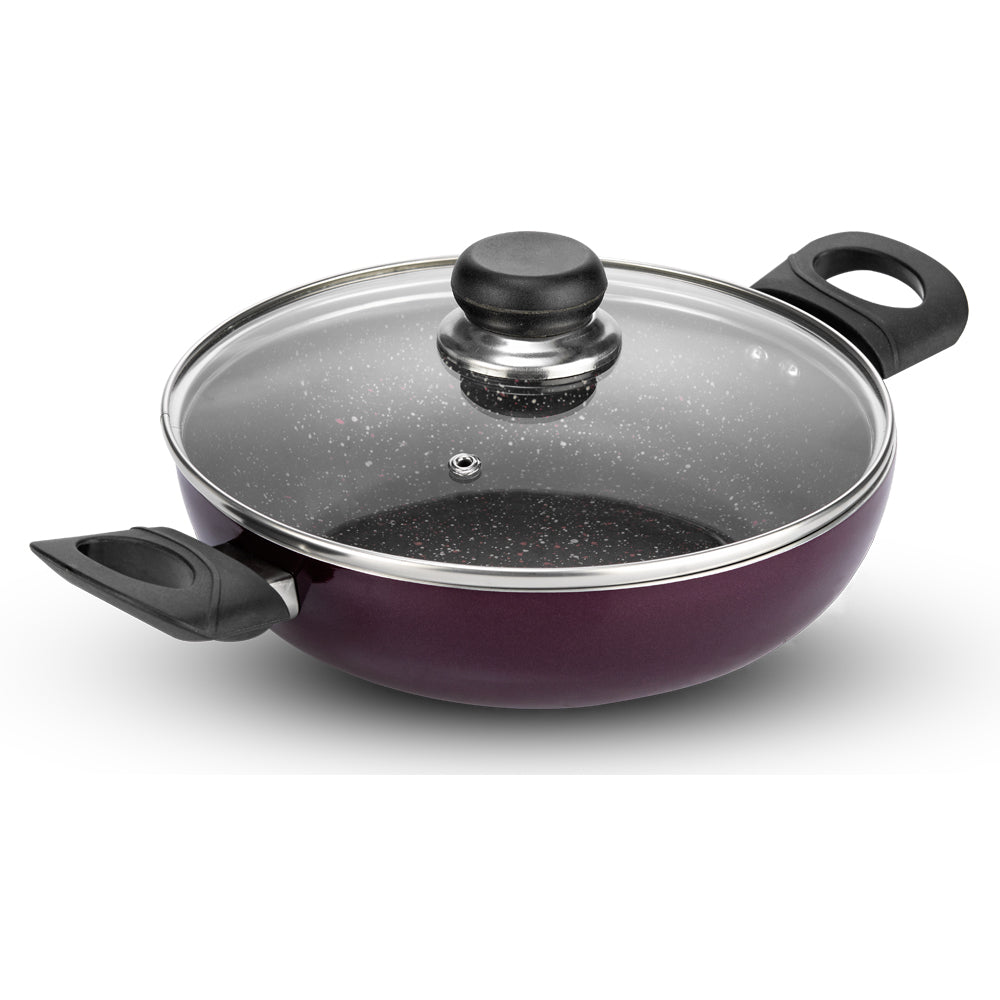 Vinod Supreme Non Stick Kadai with Glass Lid