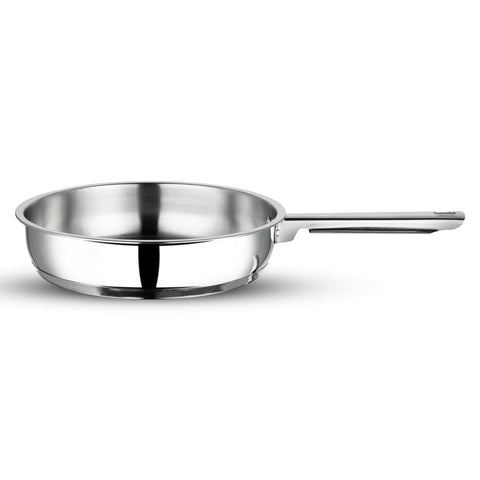 Vinod Stainless Steel Frypan with Glass Lid | Induction Safe