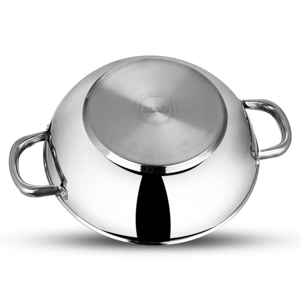Grade AISI 430 Stainless Steel Induction Friendly Bottom of Modena Stainless Steel Kadai