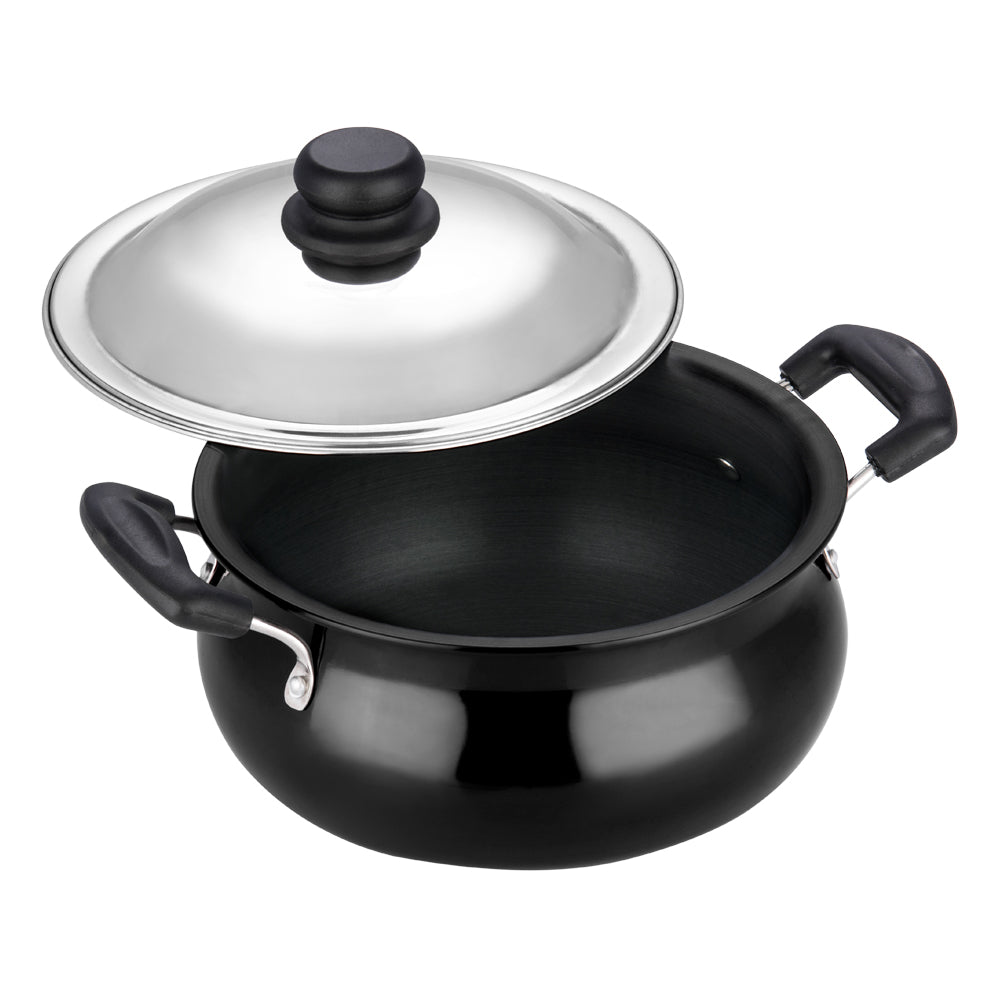 Hard Anodised Handi with Lid (Induction Friendly)