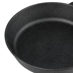 Minimal Oil Usage Long Lasting Pre-Seasoned Cast Iron Frypan