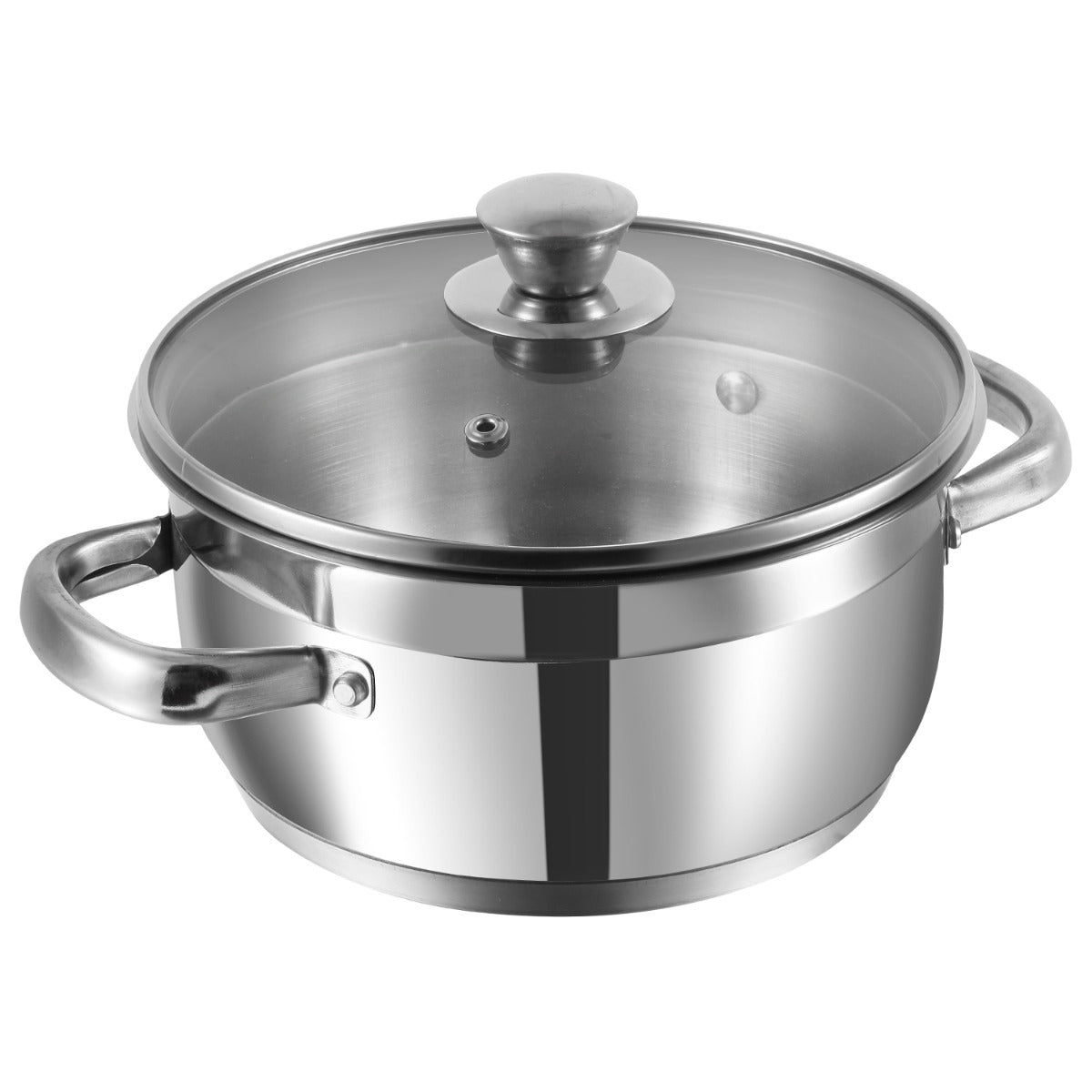 Stainless Steel Two Tone Saucepot With Glass Lid
