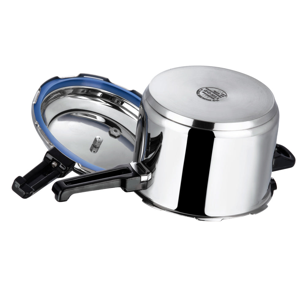 Gas and Induction Compatible Sandwich Bottom Base of Outer Lid Pressure Cooker