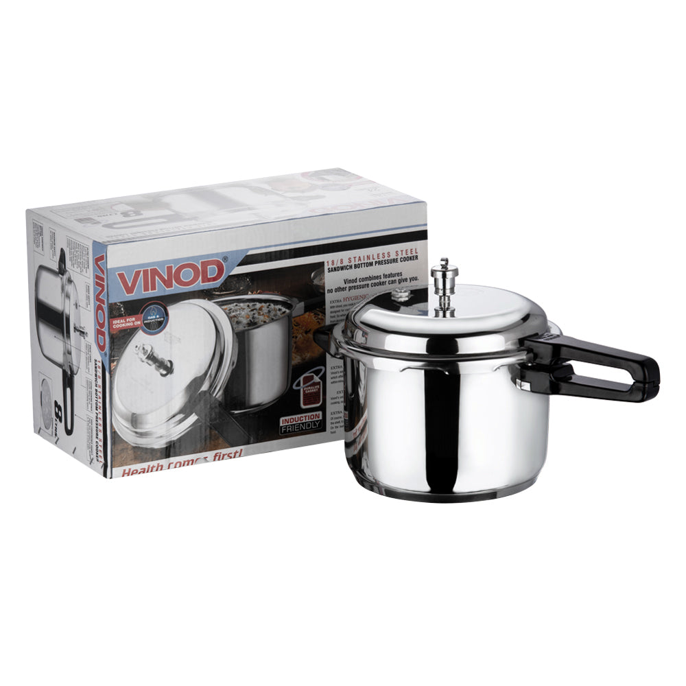 Beautiful, Mirror Finish Outer Lid Pressure Cooker - Vinod Cookware